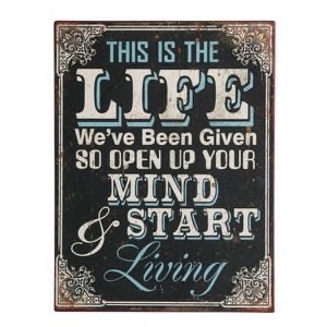 Metal skilt 27x35cm This Is The Life...